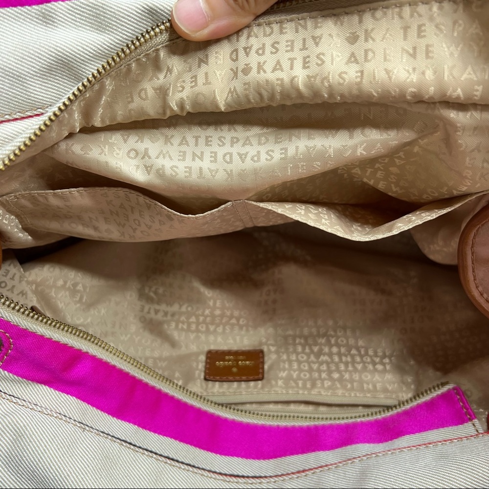 Kate spade leather fabric shoulder bag - Picture 7 of 14